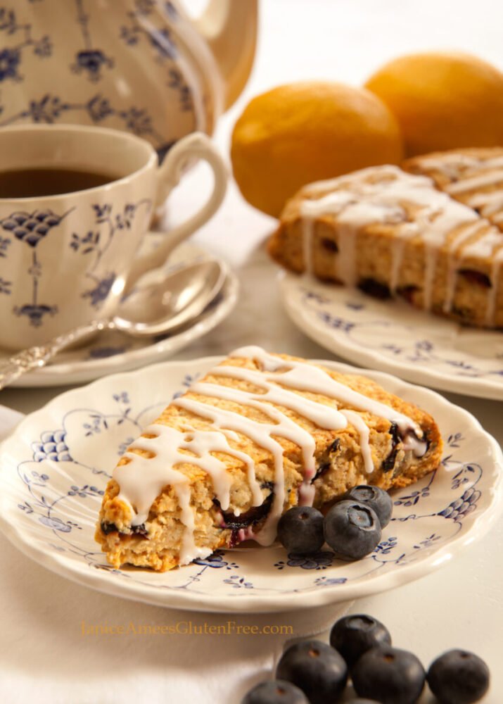 Lemon Blueberry Scones with Lemon Drizzle